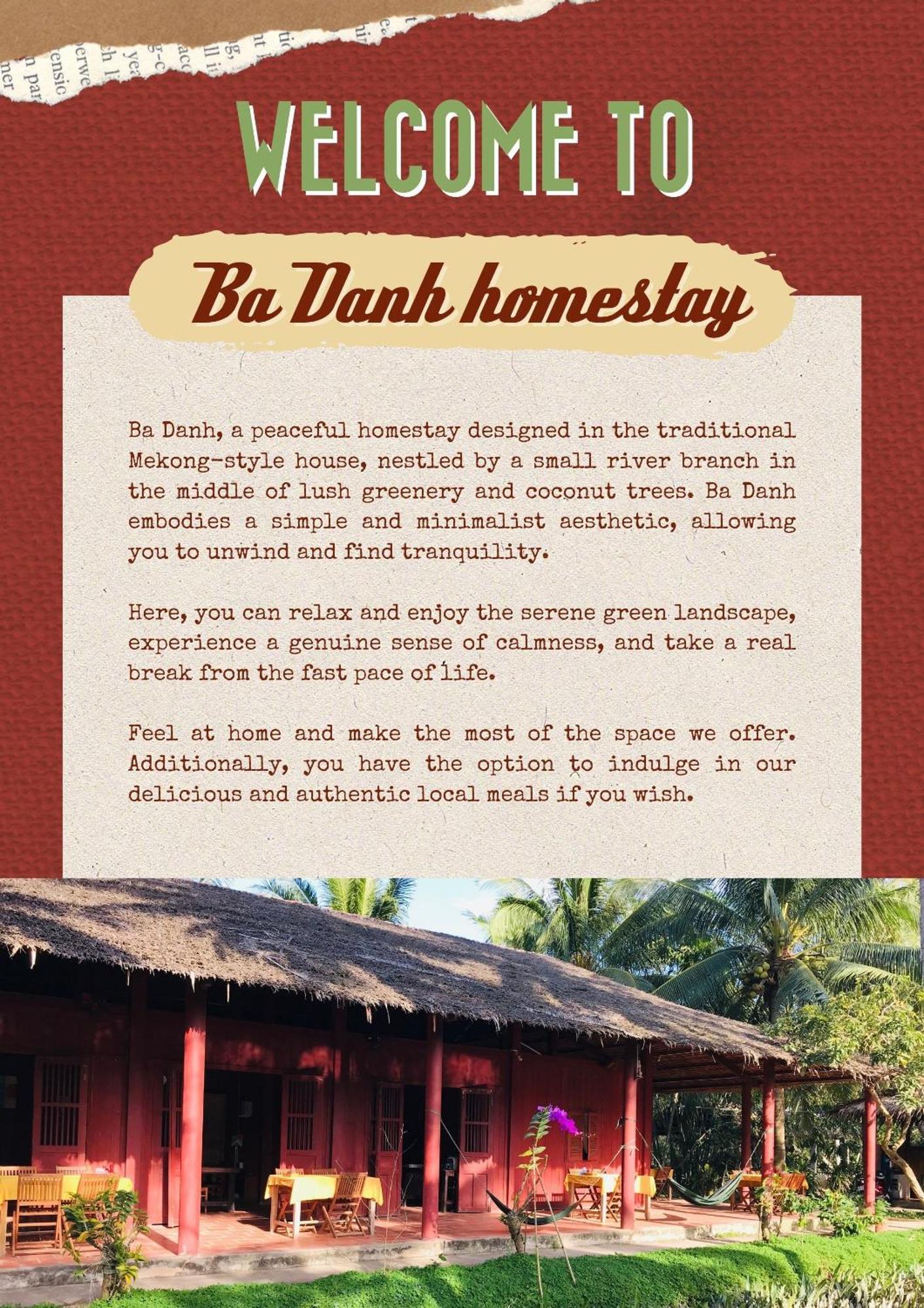 Ba Danh Homestay & Kitchen - Ben Tre Mekong Exterior photo